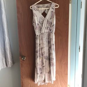 Lucky Brand hi low off white dress